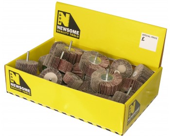 Box of Assorted Large Aluminium Oxide Flap Wheels (Large Box)
